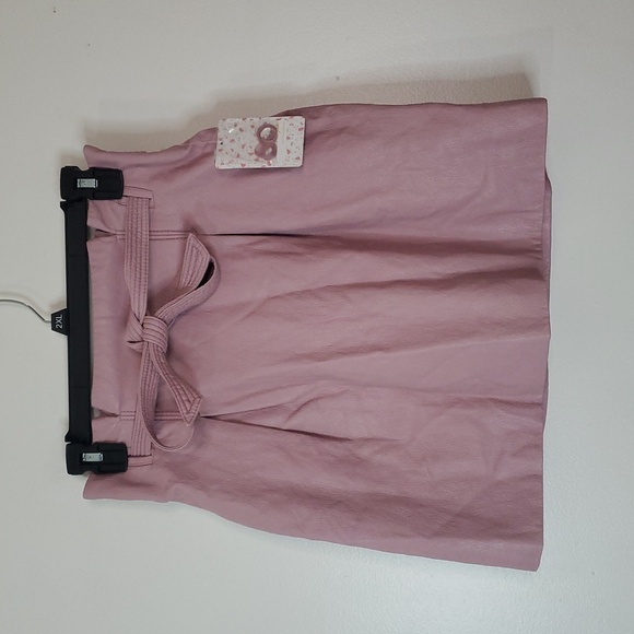 NWT Free People Payton Faux Leather Paperbag Mini Skirt Size 4 Mauve Swoon - Picture 2 of 13